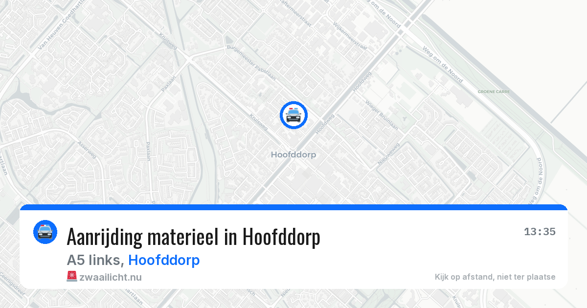 Aanrijding materieel in Hoofddorp — 21 jul 2026
