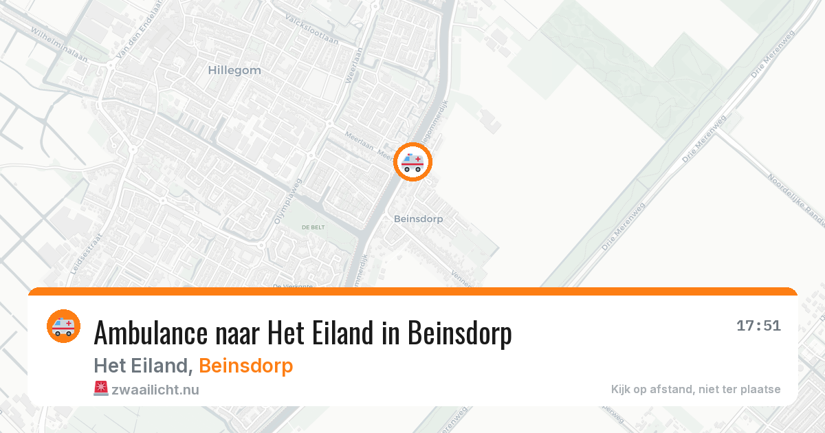 Ambulance naar Het Eiland in Beinsdorp — 19 mei 2026