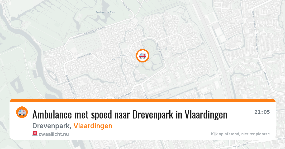 Ambulance met spoed naar Drevenpark in Vlaardingen — 8 apr 2026
