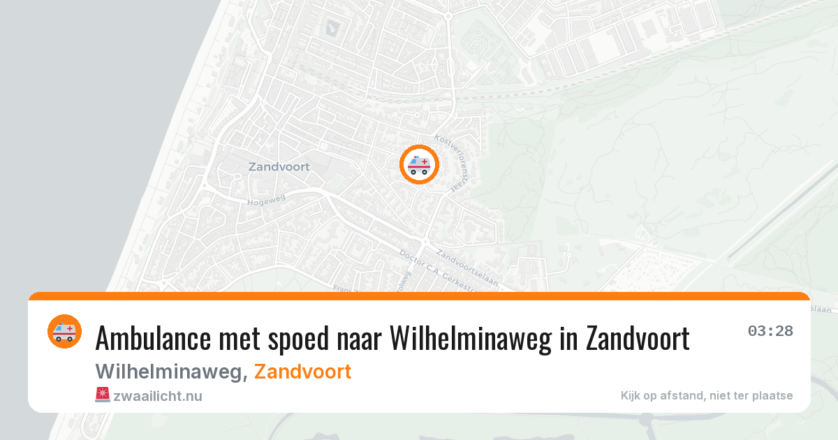 Ambulance met spoed naar Wilhelminaweg in Zandvoort — 4 mei 2026
