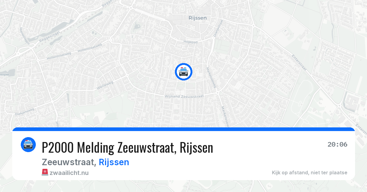 P2000 Melding Zeeuwstraat, Rijssen — 22 jun 2026