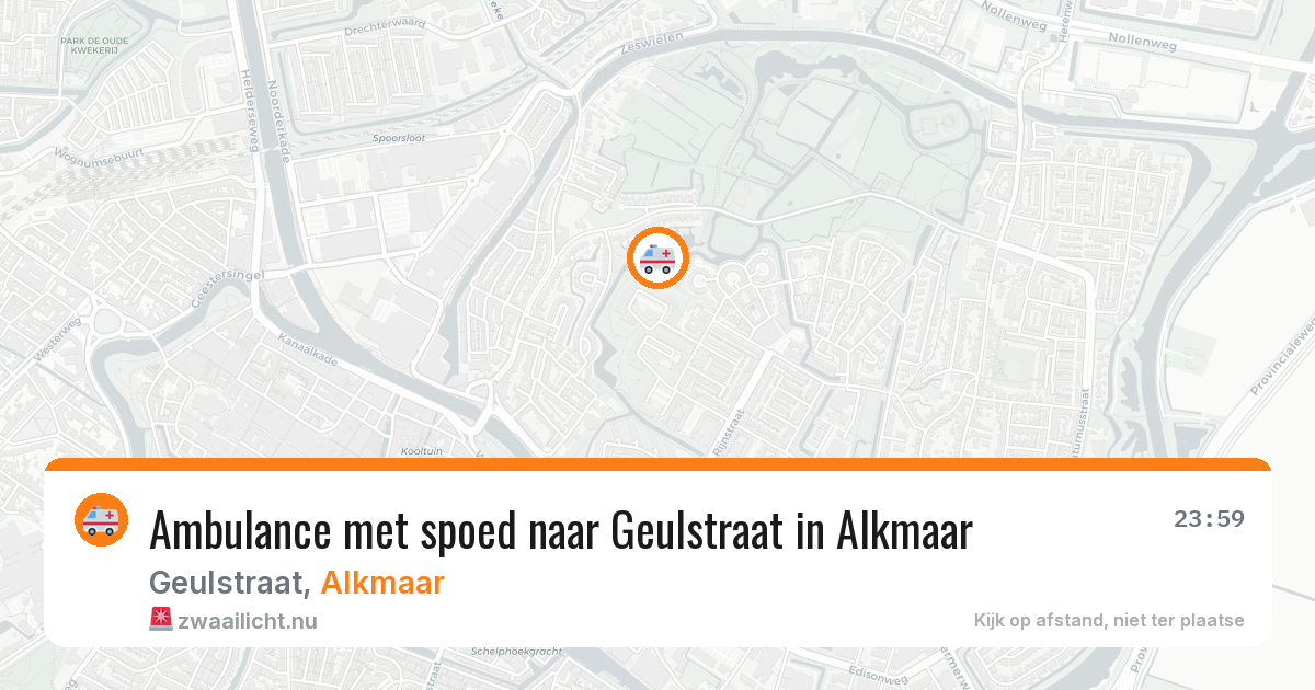 Ambulance met spoed naar Geulstraat in Alkmaar — 19 jan 2026