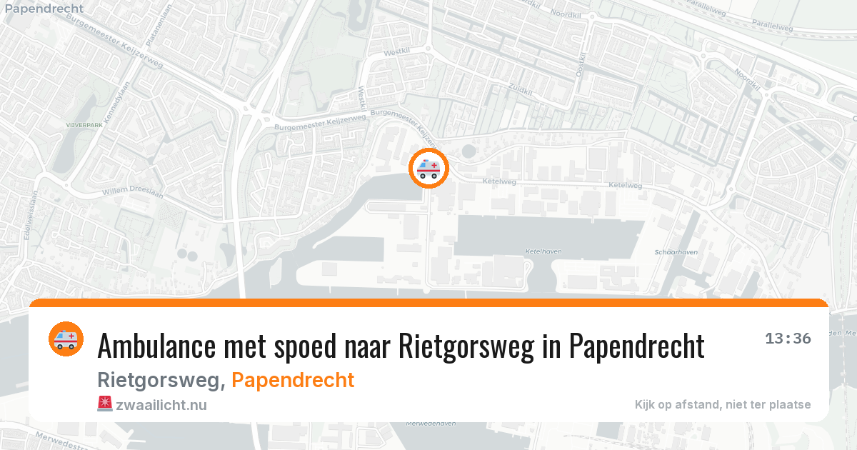 Ambulance met spoed naar Rietgorsweg in Papendrecht — 4 mei 2026