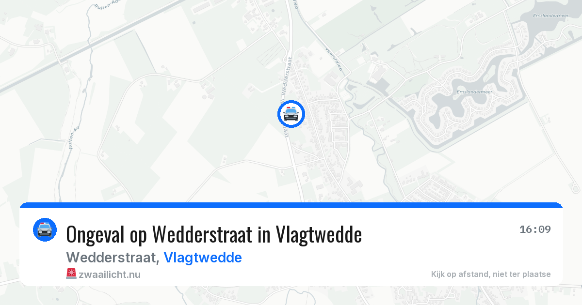 Ongeval op Wedderstraat in Vlagtwedde — 3 jul 2026