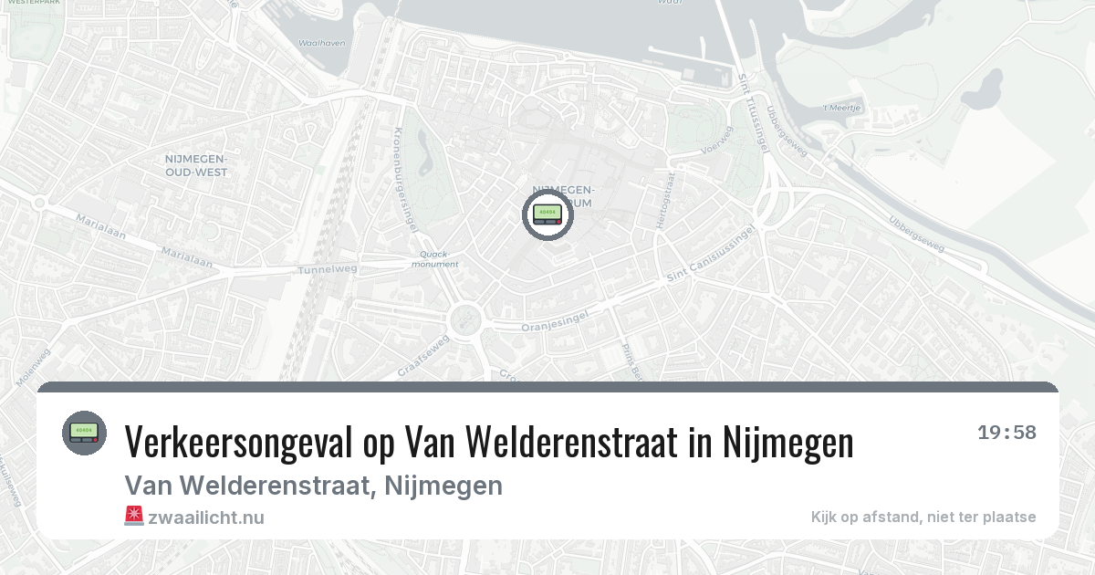 Verkeersongeval op Van Welderenstraat in Nijmegen — 17 jul 2026