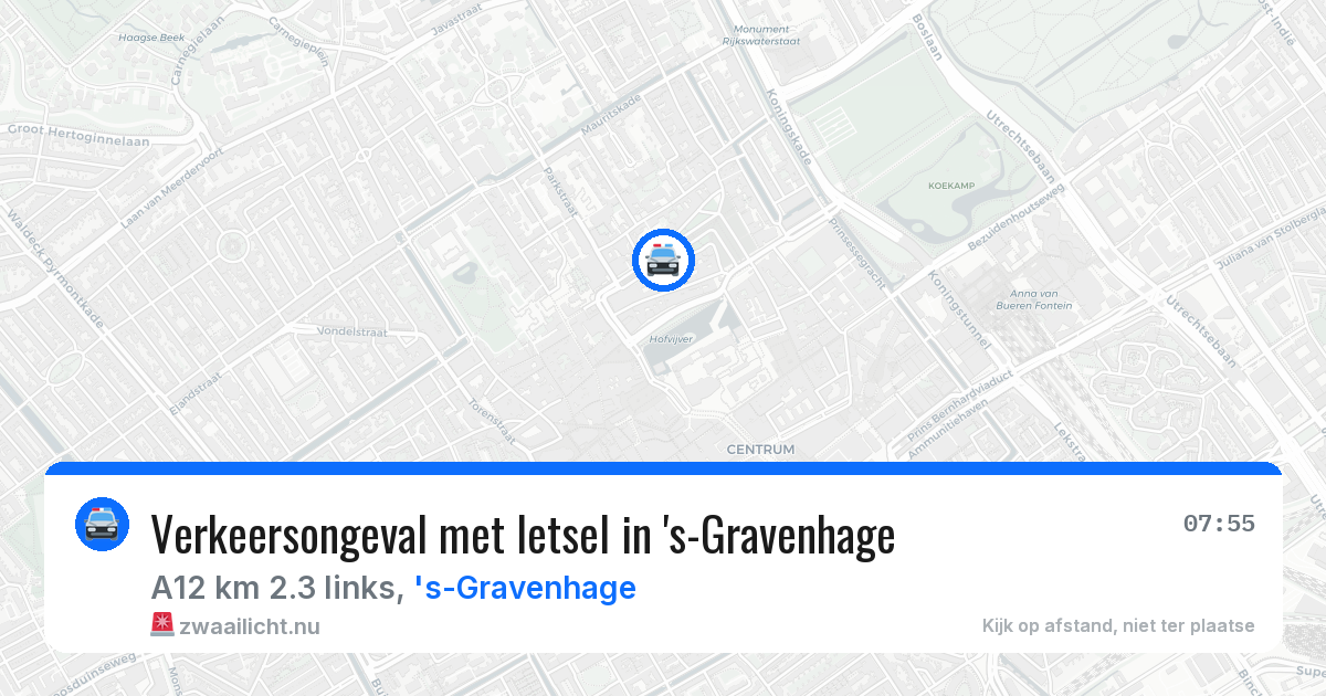 Verkeersongeval met letsel in 's-Gravenhage — 22 jul 2026