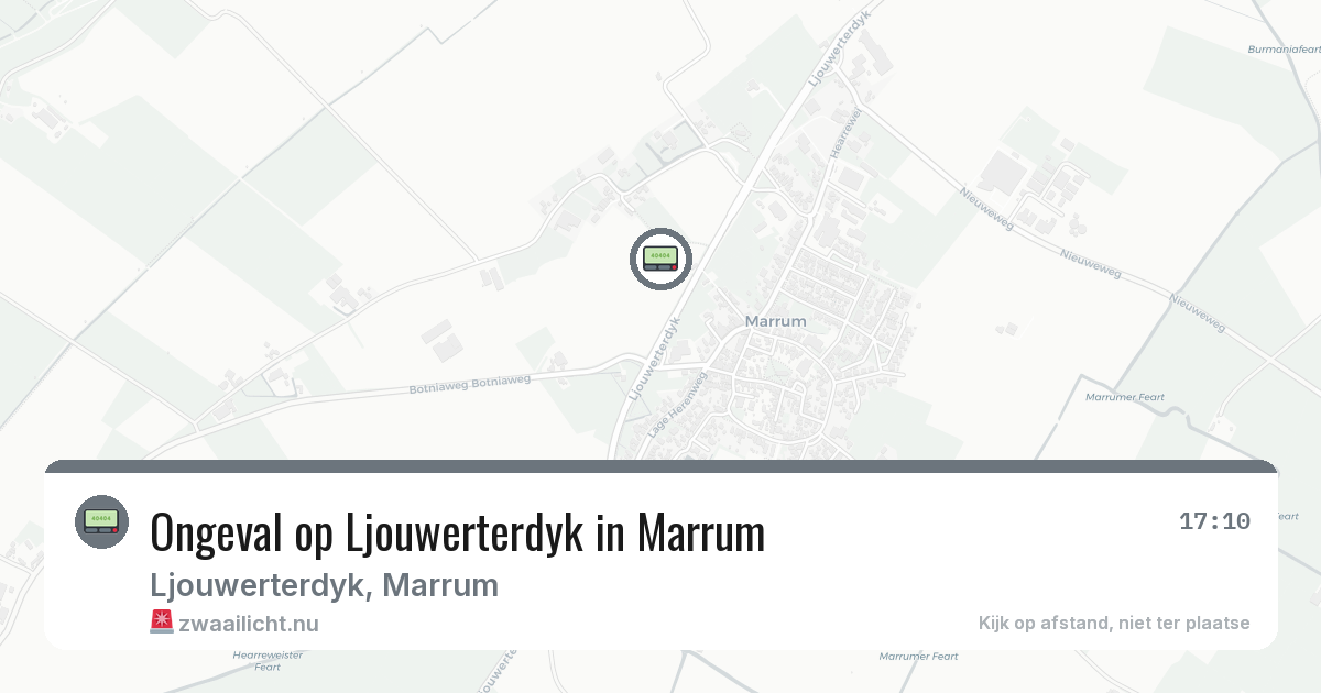 Ongeval op Ljouwerterdyk in Marrum — 30 jan 2026