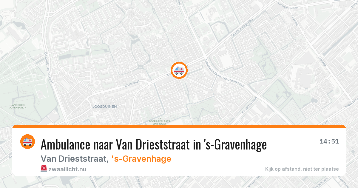 Ambulance naar Van Drieststraat in 's-Gravenhage — 15 jul 2026