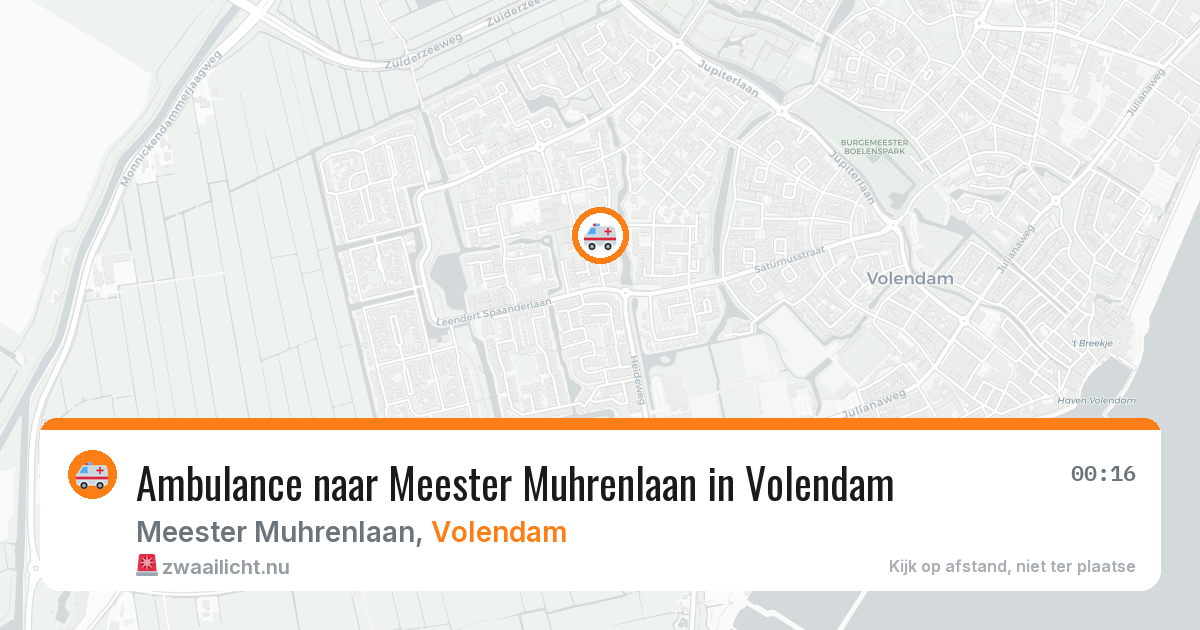 Ambulance naar Meester Muhrenlaan in Volendam — 23 mei 2026