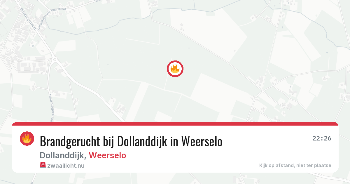 Brandgerucht bij Dollanddijk in Weerselo — 7 mei 2026
