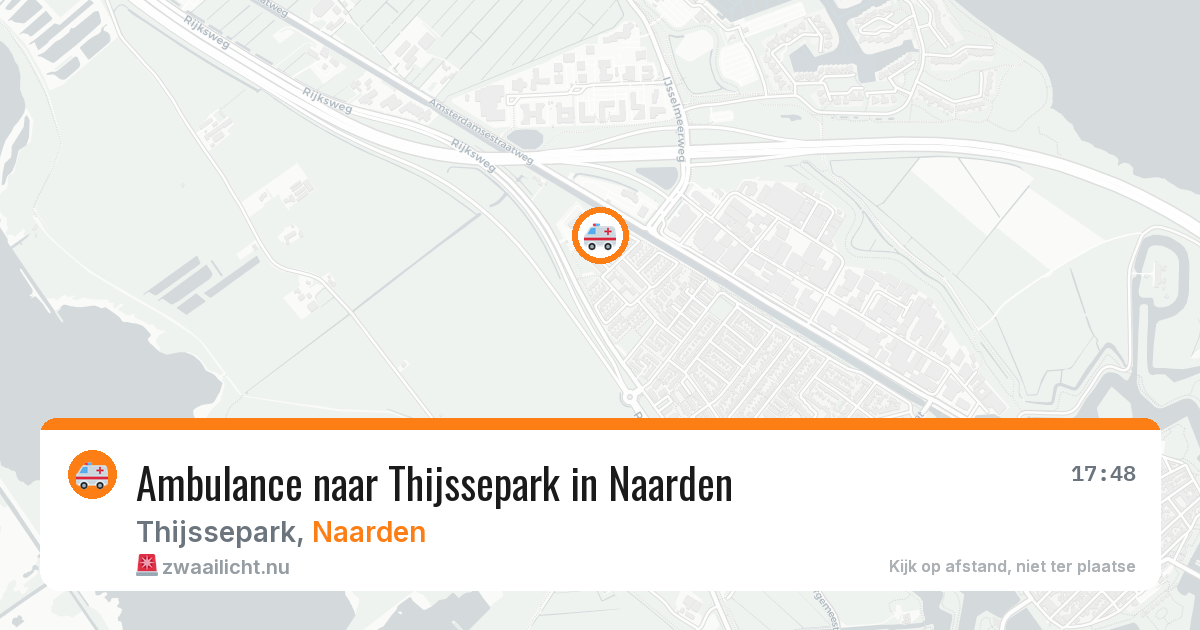 Ambulance naar Thijssepark in Naarden — 13 jul 2026