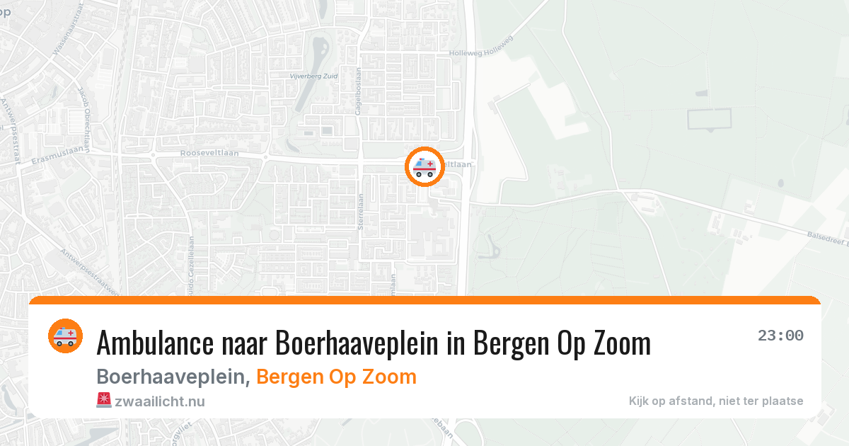 Ambulance naar Boerhaaveplein in Bergen Op Zoom — 21 jul 2026