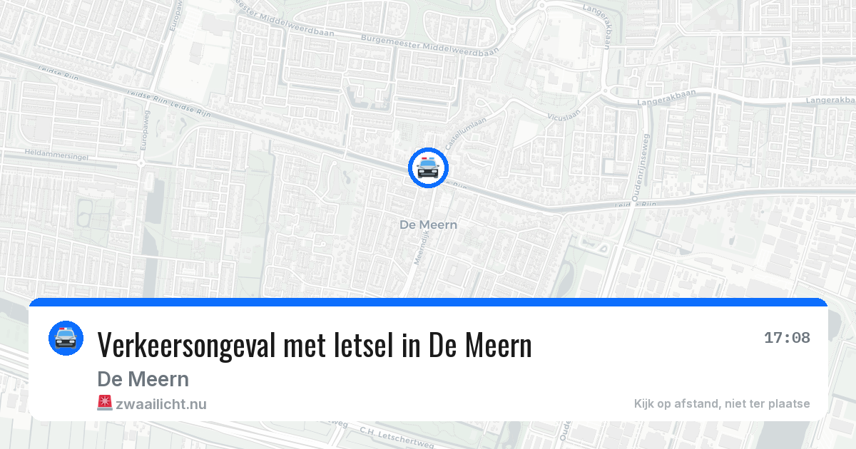 Verkeersongeval met letsel in De Meern — 5 mei 2026
