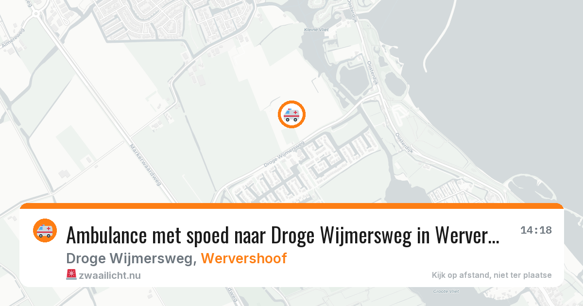 Ambulance met spoed naar Droge Wijmersweg in Wervershoof — 6 mei 2026