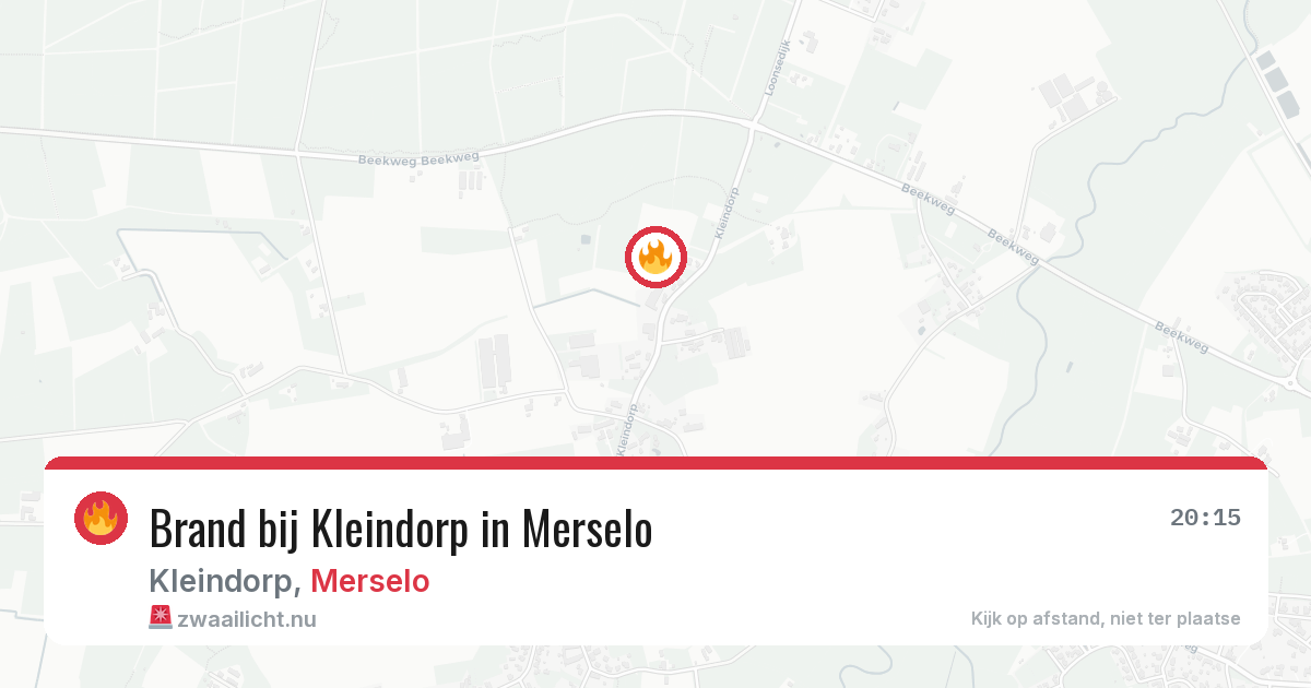 Brand bij Kleindorp in Merselo — 28 mei 2026