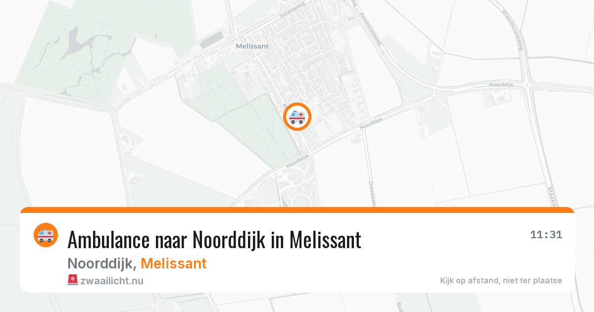 Ambulance naar Noorddijk in Melissant — 11 mei 2026