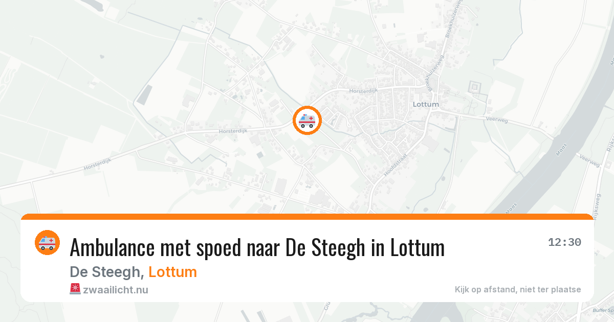 Ambulance met spoed naar De Steegh in Lottum — 29 mei 2026