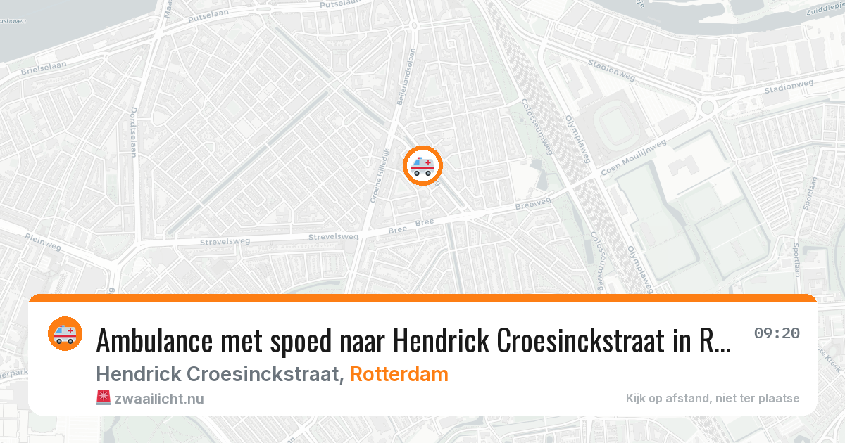 Ambulance met spoed naar Hendrick Croesinckstraat in Rotterdam — 5 jun 2026
