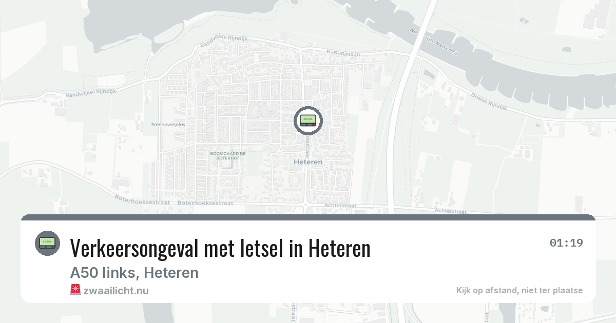 Verkeersongeval met letsel in Heteren — 12 jul 2026