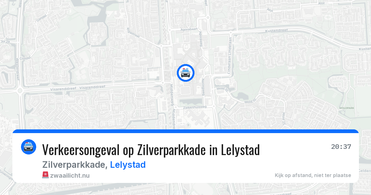 Verkeersongeval op Zilverparkkade in Lelystad — 19 mrt 2026