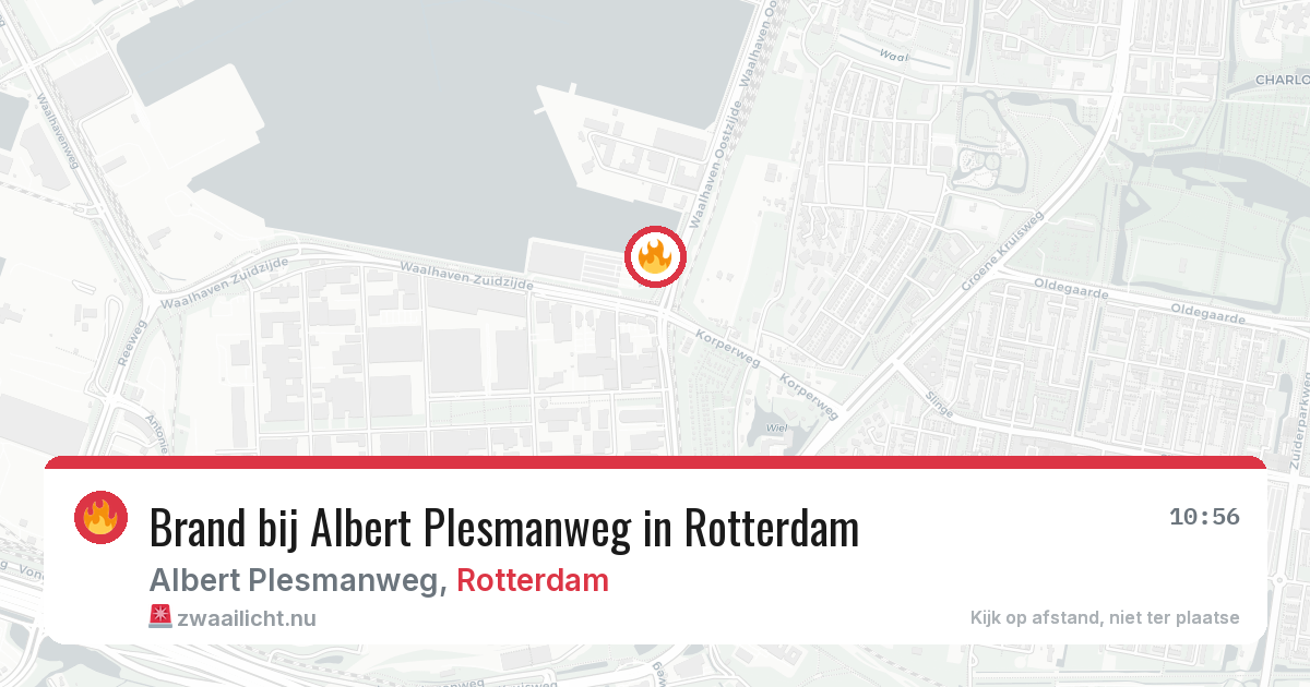 Brand bij Albert Plesmanweg in Rotterdam — 4 jun 2026