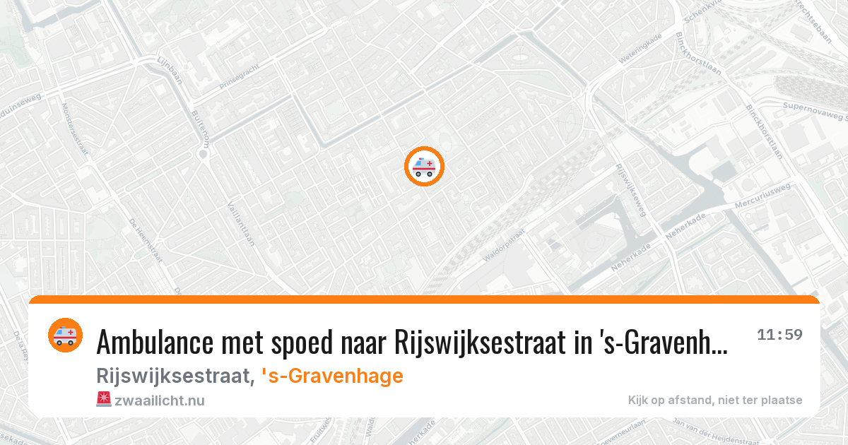 Ambulance met spoed naar Rijswijksestraat in 's-Gravenhage — 19 mrt 2026