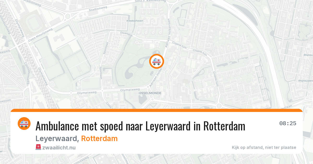 Ambulance met spoed naar Leyerwaard in Rotterdam — 10 jul 2026