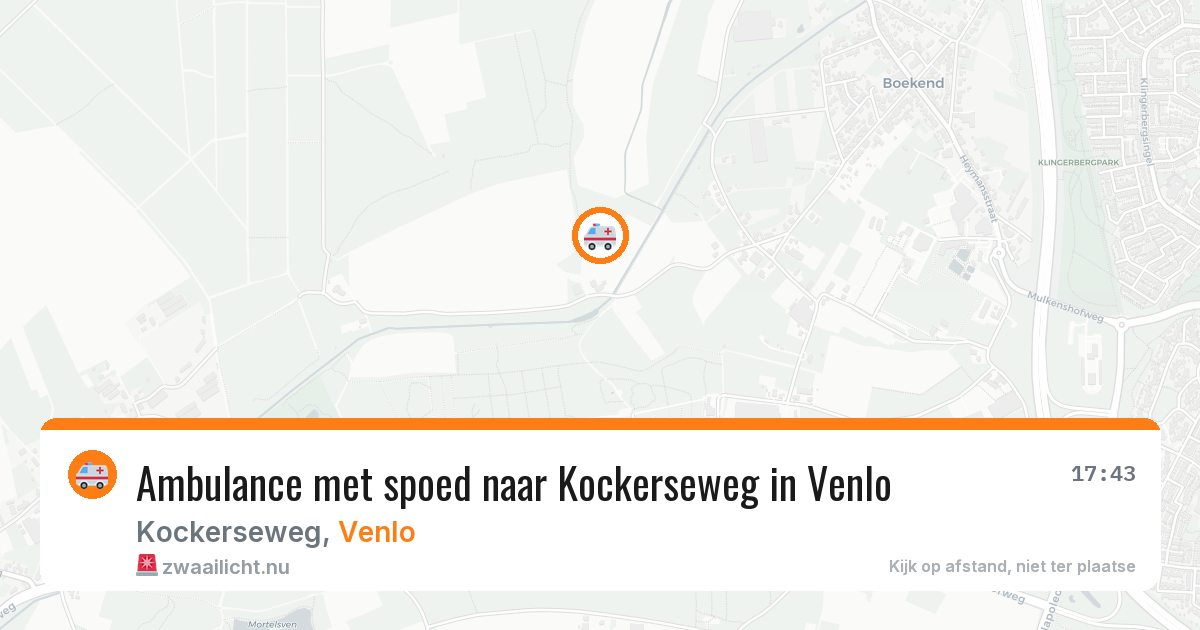 Ambulance met spoed naar Kockerseweg in Venlo — 3 jul 2026