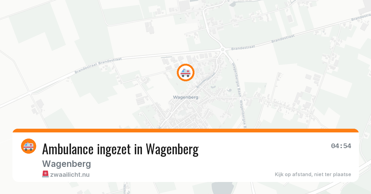 Ambulance ingezet in Wagenberg — 20 jul 2026