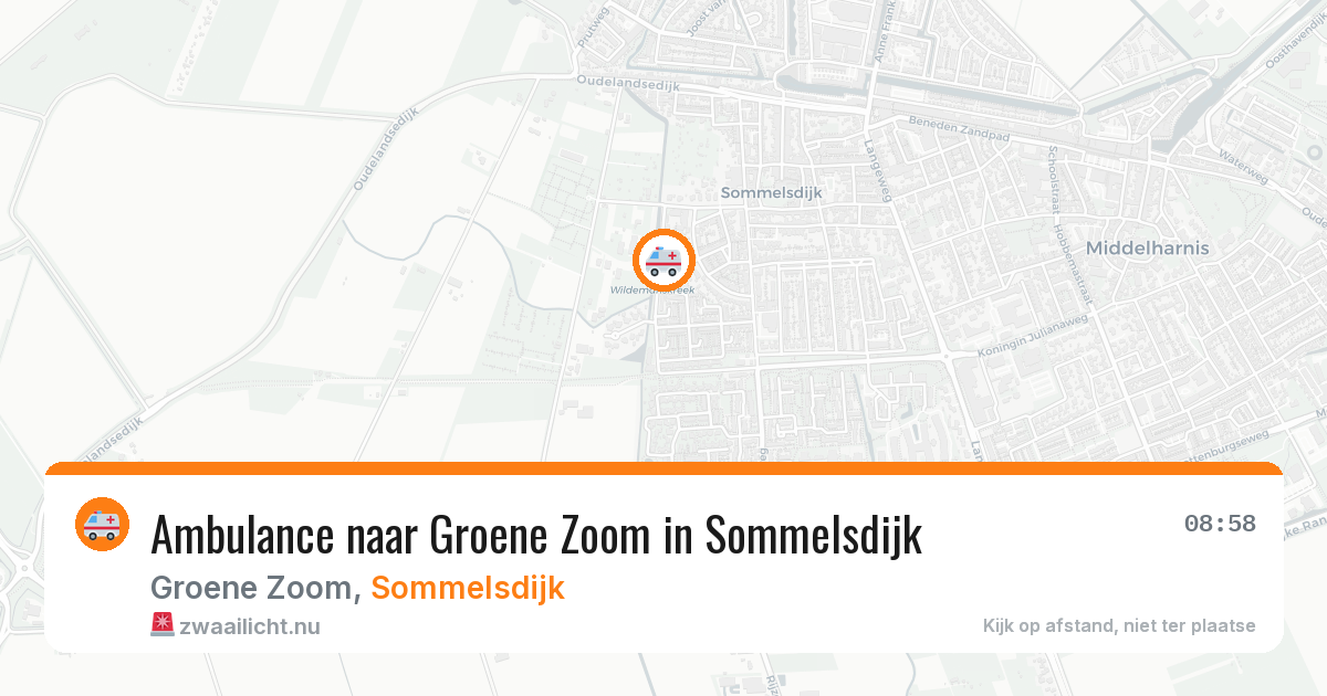 Ambulance naar Groene Zoom in Sommelsdijk — 1 jun 2026