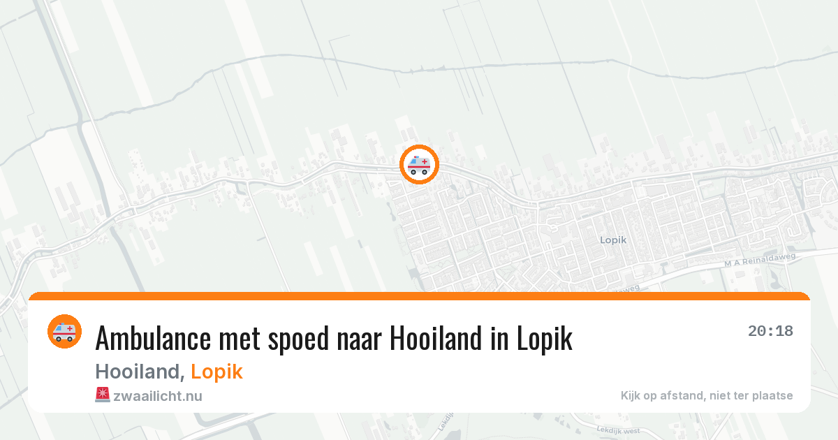 Ambulance met spoed naar Hooiland in Lopik — 21 apr 2026