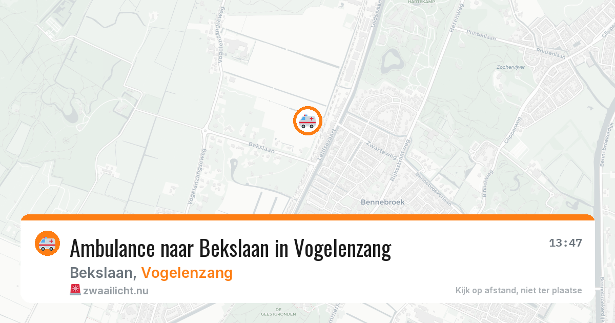Ambulance naar Bekslaan in Vogelenzang — 10 jul 2026