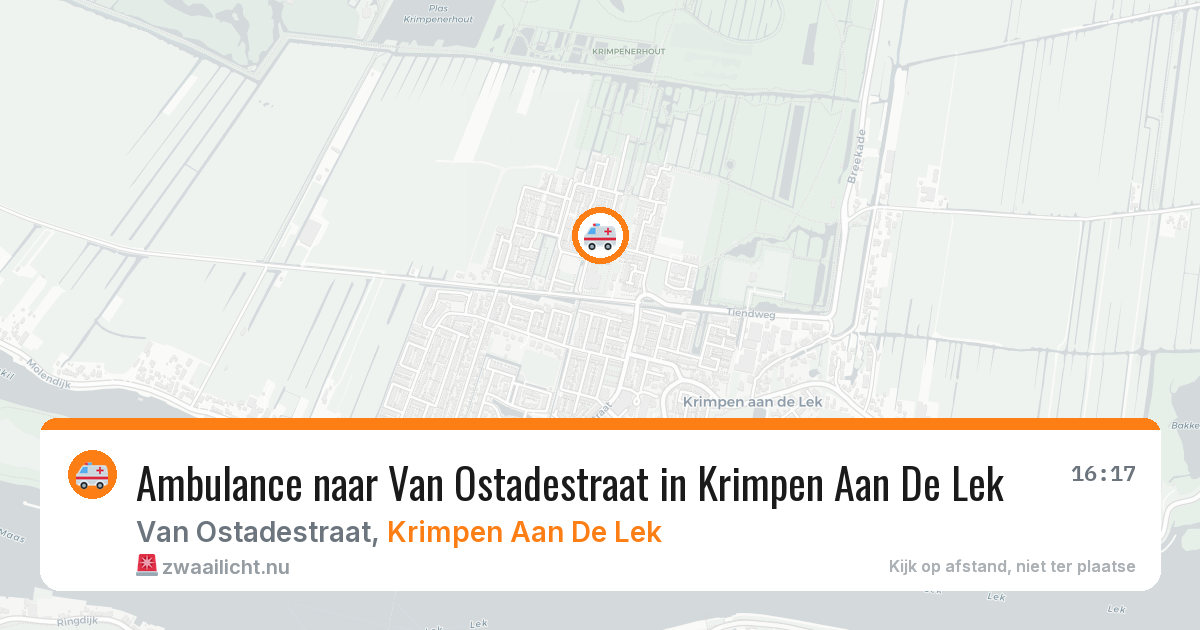 Ambulance naar Van Ostadestraat in Krimpen Aan De Lek — 10 jul 2026