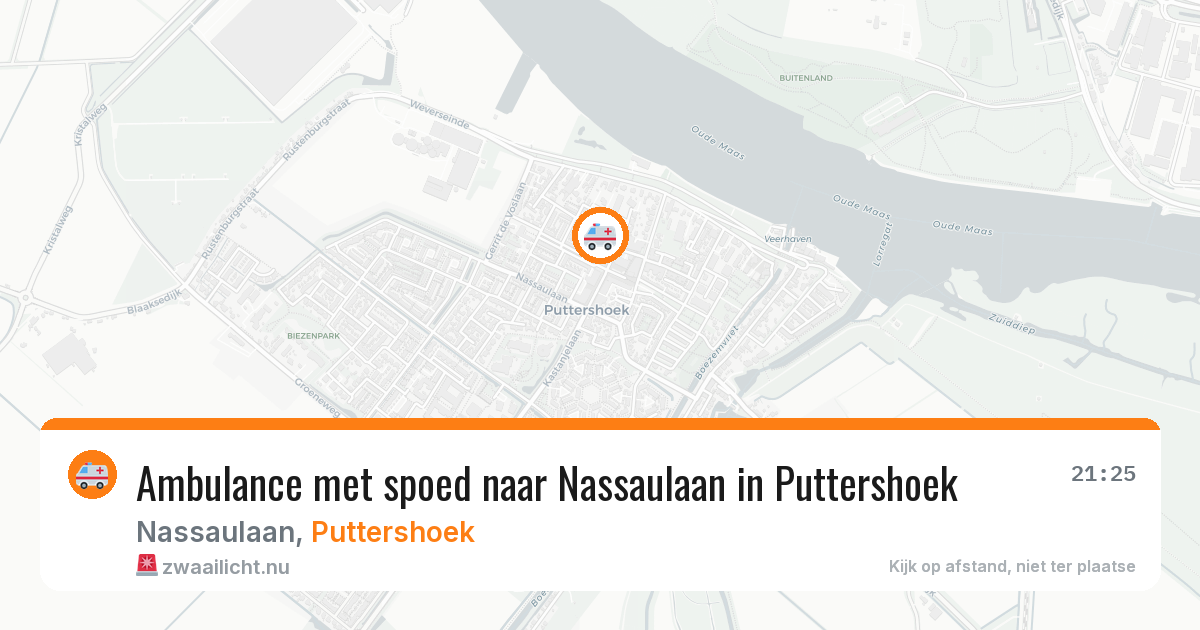 Ambulance met spoed naar Nassaulaan in Puttershoek — 17 jul 2026