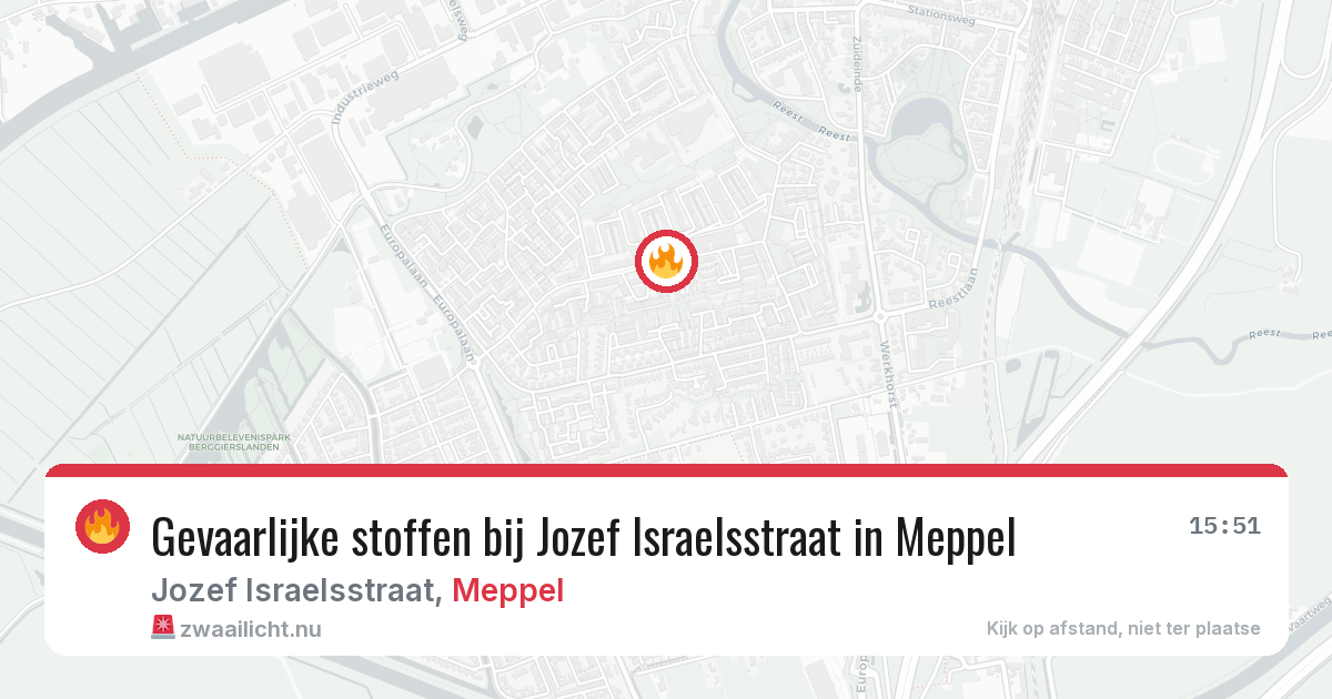 Gevaarlijke stoffen bij Jozef Israelsstraat in Meppel — 27 apr 2026