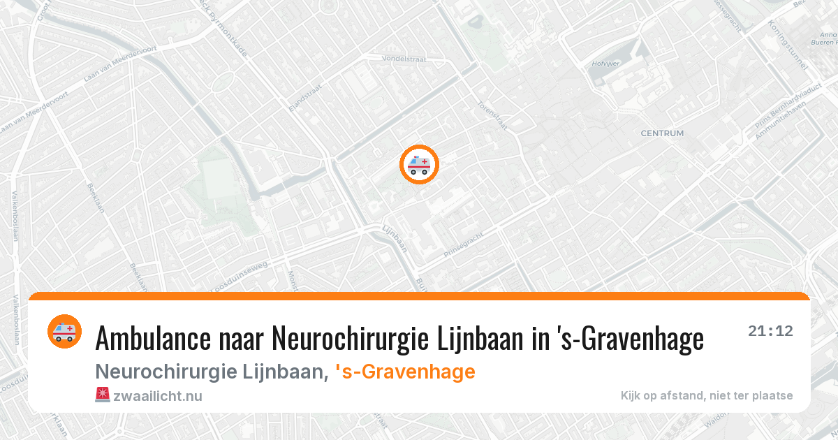 Ambulance naar Neurochirurgie Lijnbaan in 's-Gravenhage — 5 feb 2026