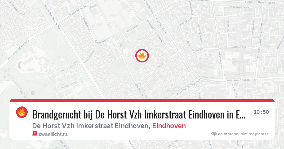 Brandgerucht bij De Horst Vzh Imkerstraat Eindhoven in Eindhoven — 13 mei 2026