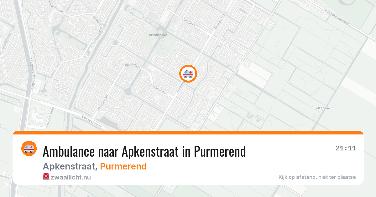 Ambulance naar Apkenstraat in Purmerend — 22 mei 2026