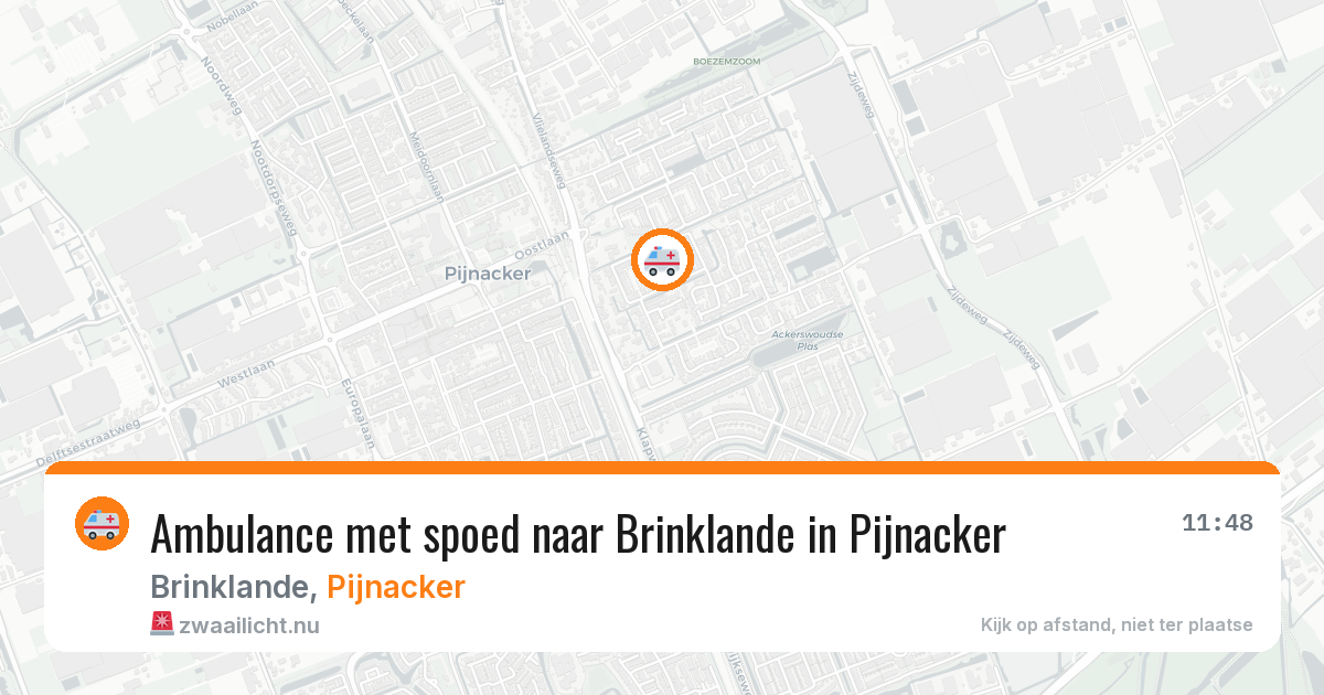 Ambulance met spoed naar Brinklande in Pijnacker — 20 jul 2026