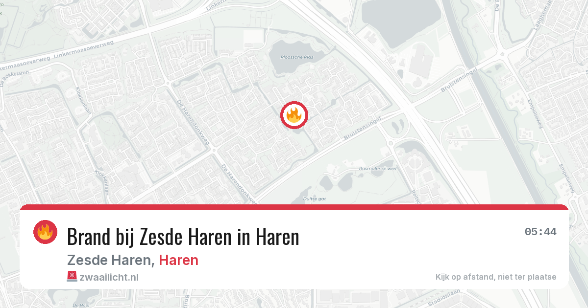 Brand bij Zesde Haren in Haren — 26 jul 2026