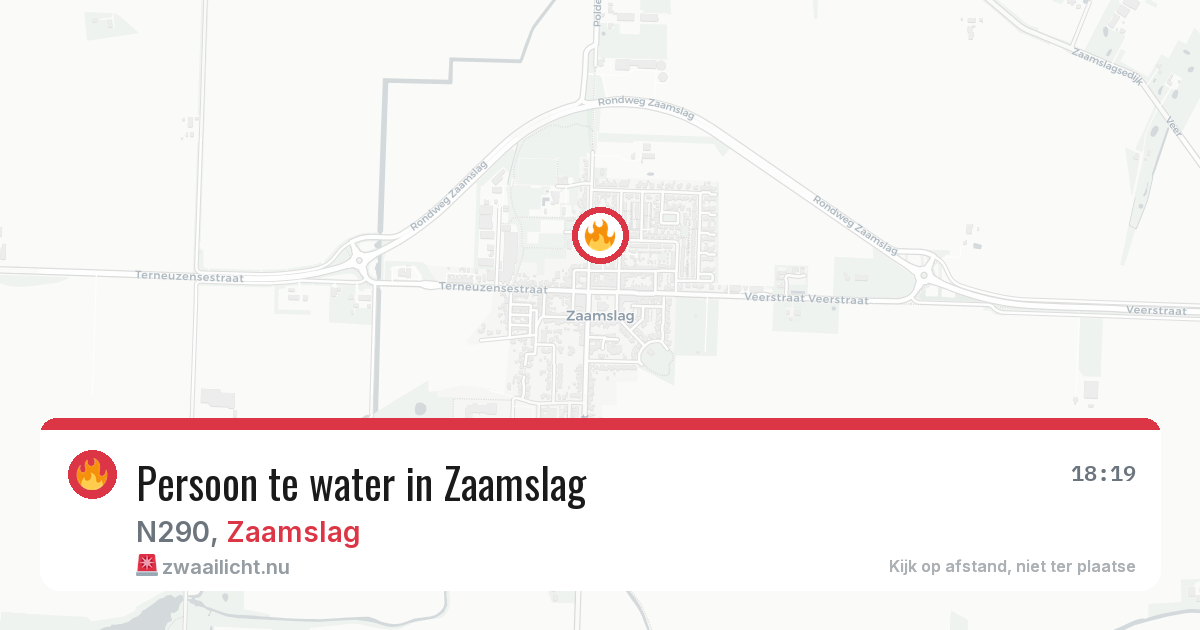Persoon te water in Zaamslag — 24 apr 2026