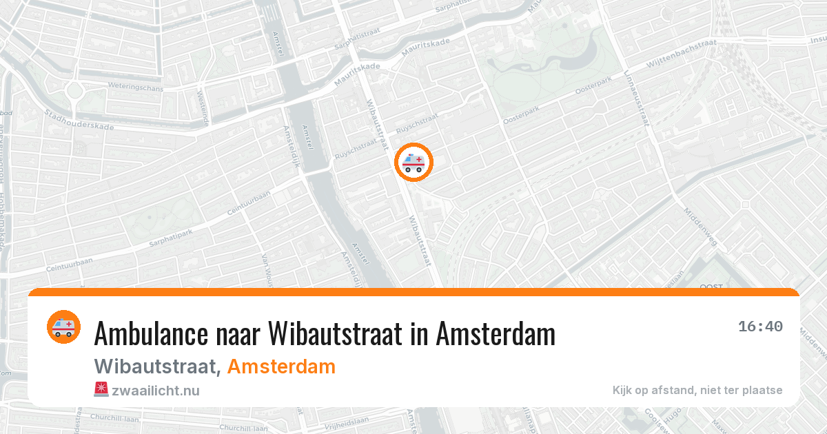 Ambulance naar Wibautstraat in Amsterdam — 24 mei 2026
