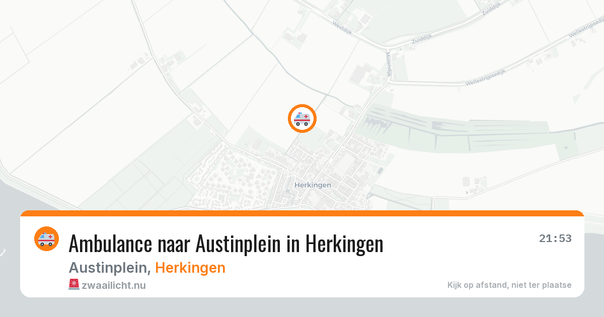 Ambulance naar Austinplein in Herkingen — 1 jun 2026