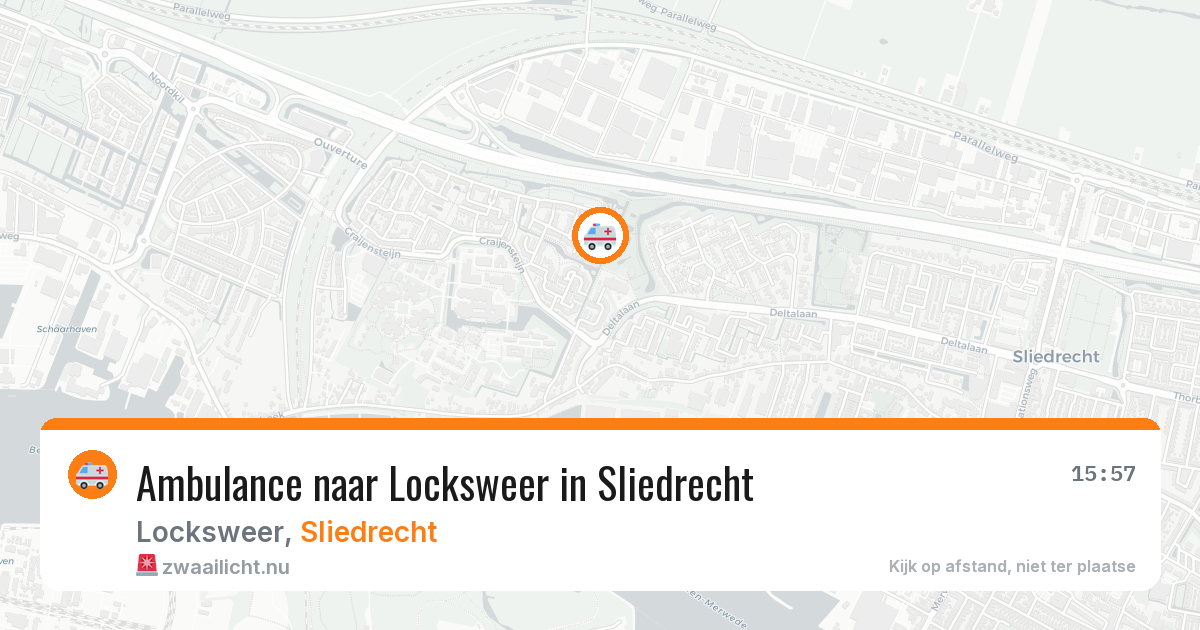 Ambulance naar Locksweer in Sliedrecht — 20 apr 2026