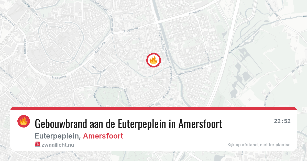 Gebouwbrand aan de Euterpeplein in Amersfoort — 25 apr 2026