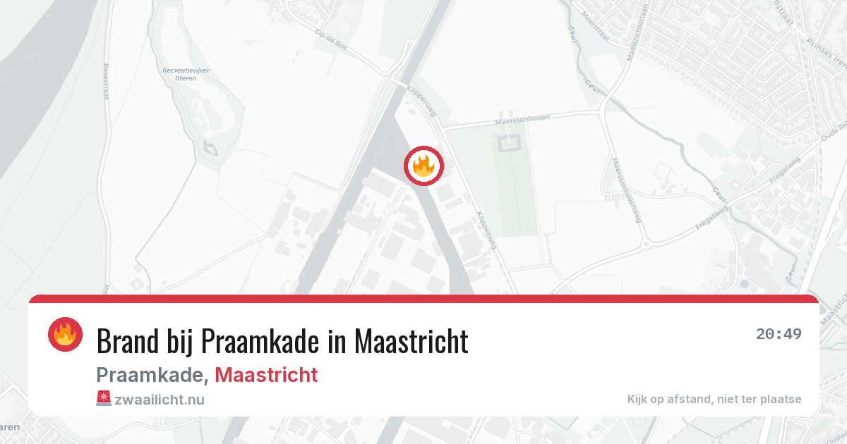 Brand bij Praamkade in Maastricht — 19 jul 2026
