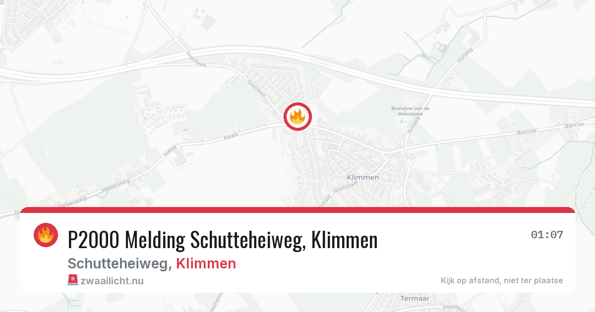 P2000 Melding Schutteheiweg, Klimmen — 2 feb 2026