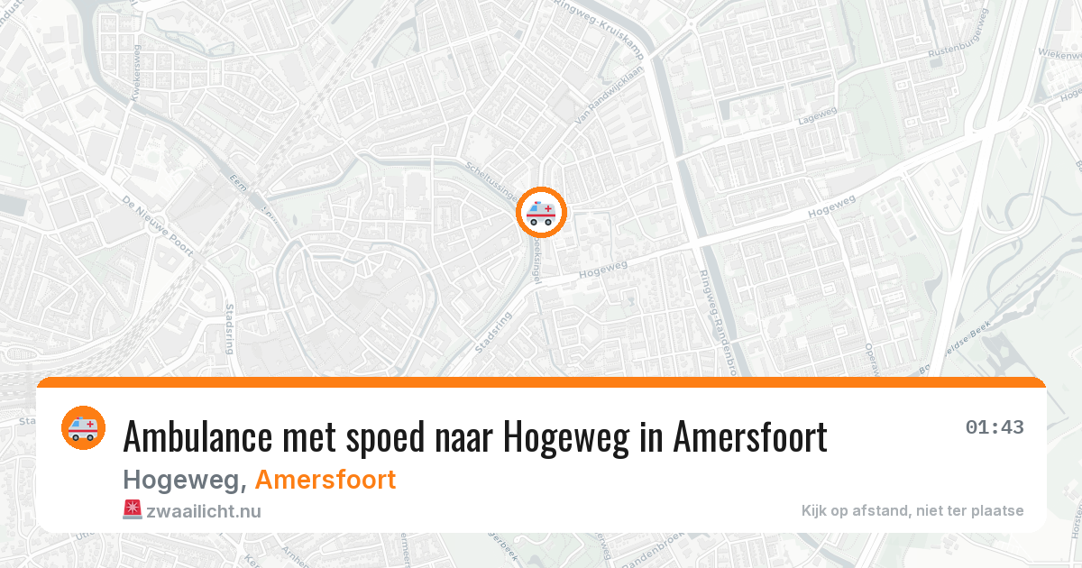 Ambulance met spoed naar Hogeweg in Amersfoort — 28 mrt 2026
