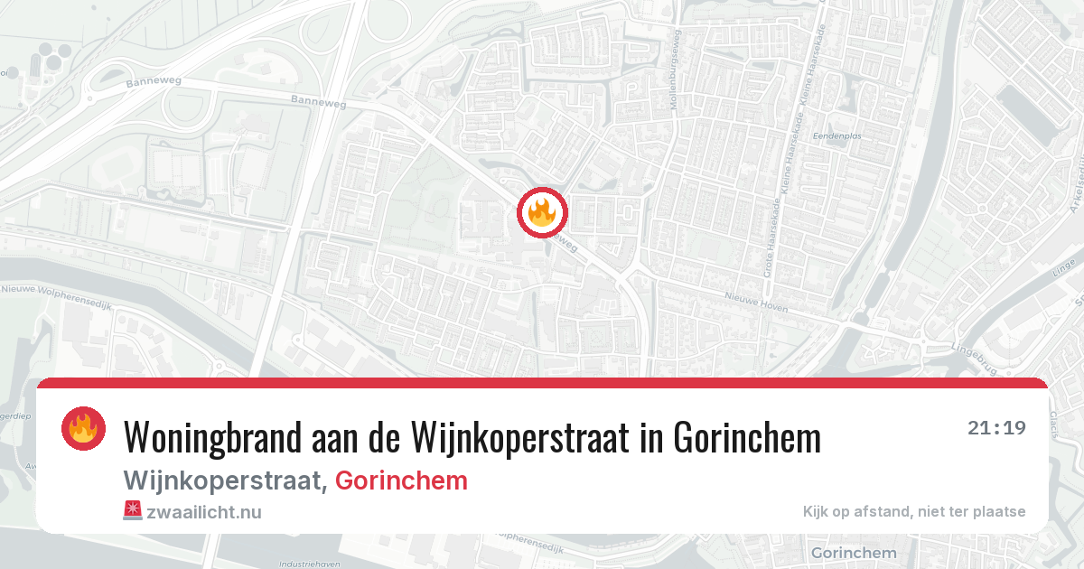 Woningbrand aan de Wijnkoperstraat in Gorinchem — 24 mei 2026