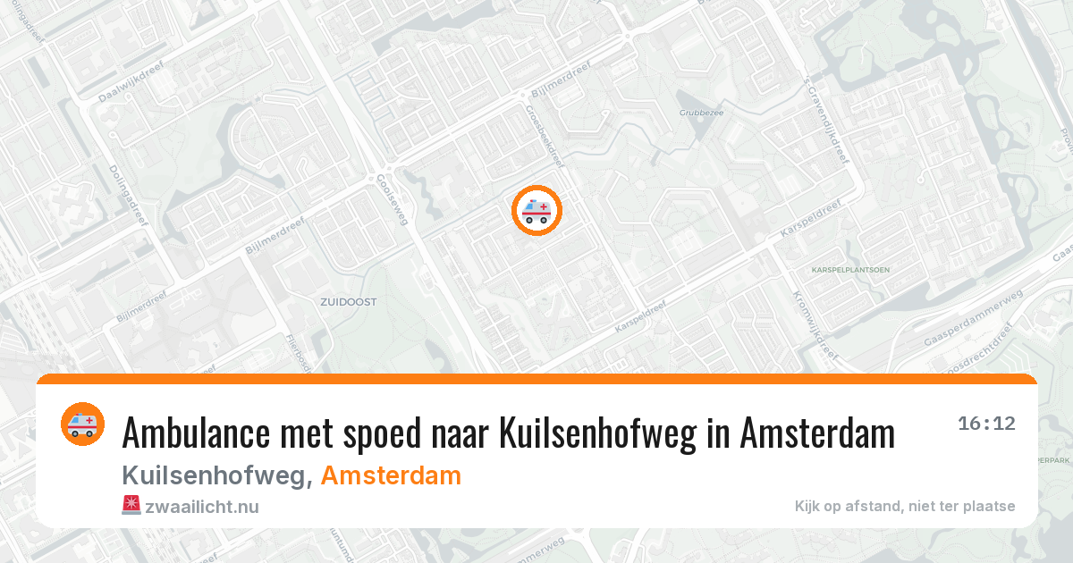 Ambulance met spoed naar Kuilsenhofweg in Amsterdam — 12 mrt 2026